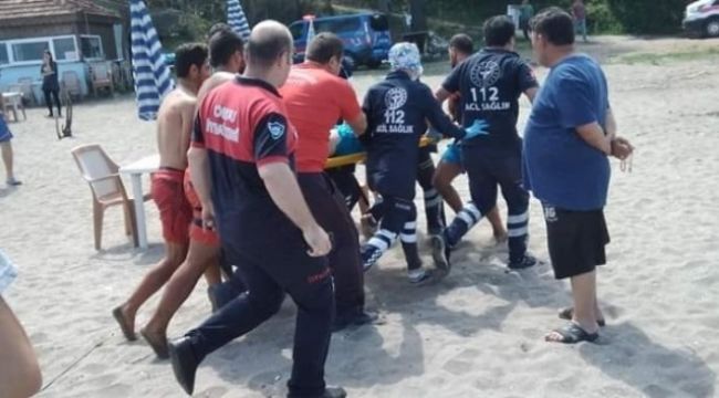 Baba ve oğlu boğulma tehlikesi geçirdi