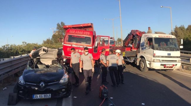 BALÇOVA'DA FECİ KAZA : 1 ÖLÜ 3 YARALI