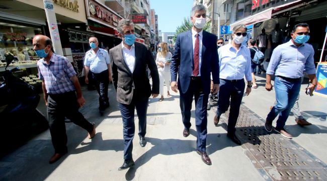 BAYRAKLI'DA SOSYAL MESAFE VE MASKE DENETİMİ