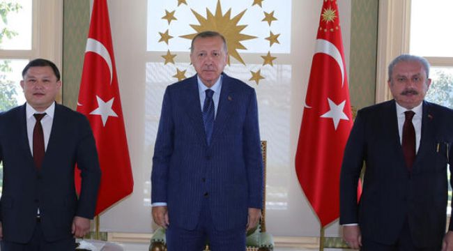 Erdoğan, Kırgızistan Meclis Başkanı'nı kabul etti