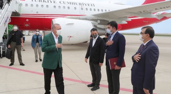 Erdoğan, sel felaketinin yaşandığı Giresun'da konuşuyor