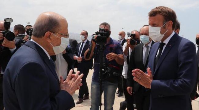Fransa Cumhurbaşkanı Emmanuel Macron, Lübnan'da