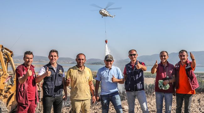 İZMİR'DE ERKEN MÜDAHALE ORMANI KURTARDI