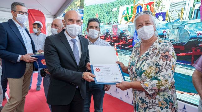 İZMİR'DE ORMAN KÖYLÜLERİNE YANGIN TANKERİ