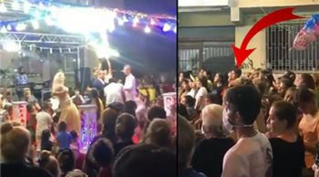 İZMİR'DEKİ DÜĞÜNDE KORONA HİÇE SAYILDI