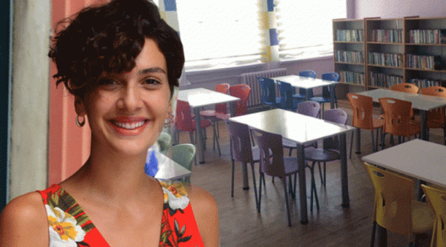 Köy okuluna Bergüzar Korel kütüphanesi
