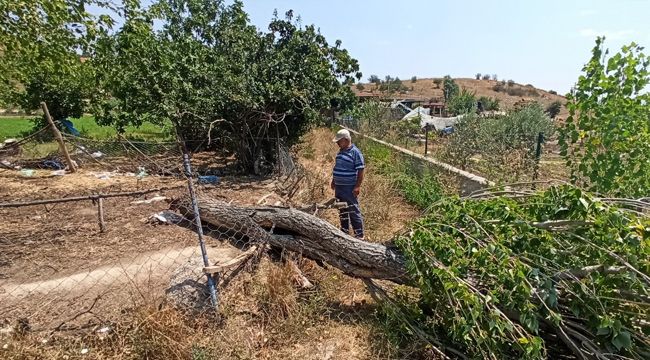 ÖDEMİŞ, YAĞIŞ VE FIRTINDAN ZARAR GÖRDÜ