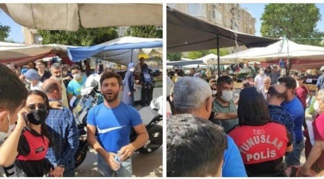 Pazar hırsızını yunus kadınlar yakaladı