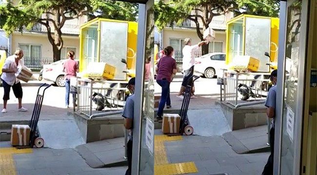 PTT kargo elemanından üçlük atış!