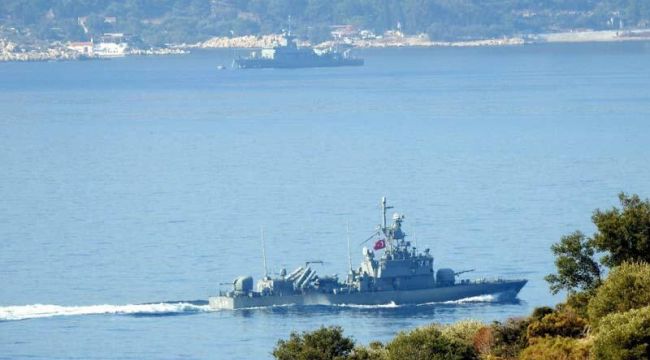 Türk ve Yunan fırkateynlerinin Akdeniz'de