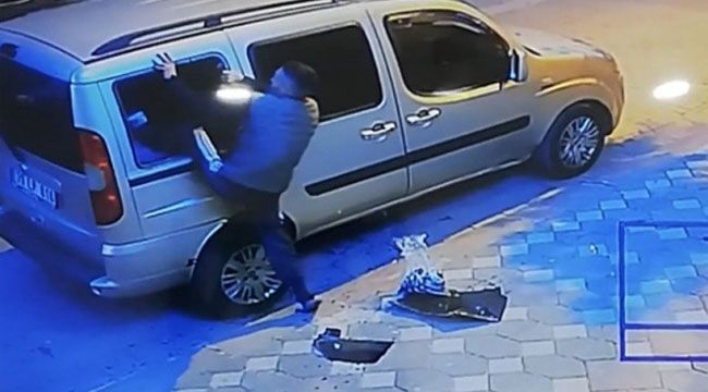 Uyumak için arabanın camını kırdı