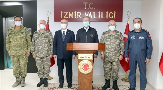 BAKAN AKAR'DAN İZMİR VALİLİĞİNE ZİYARET