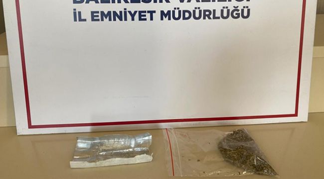 Balıkesir'de polisten uyuşturucu operasyonu