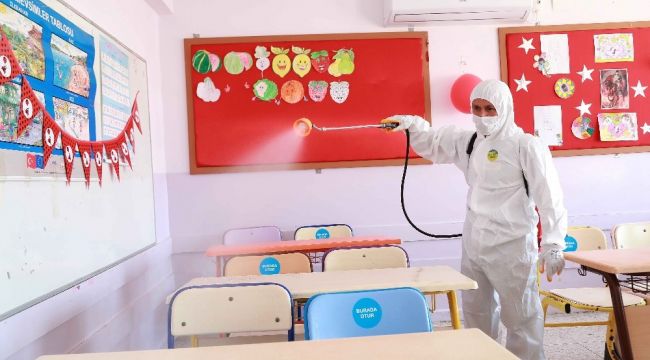 BAYRAKLI'DA OKULLAR EĞİTİME HAZIR
