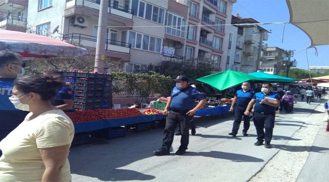 BERGAMA PAZAR YERİNDE DENETİMLER SÜRÜYOR