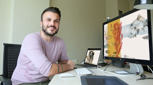Çocuklar için resimlediği kitapla ödül kazandı