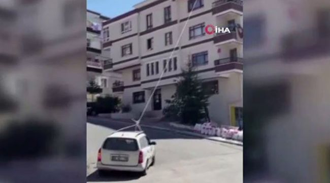İnşaat işçilerinden sıra dışı kum taşıma yöntemi