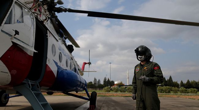 Jandarmadan helikopterli trafik denetimi