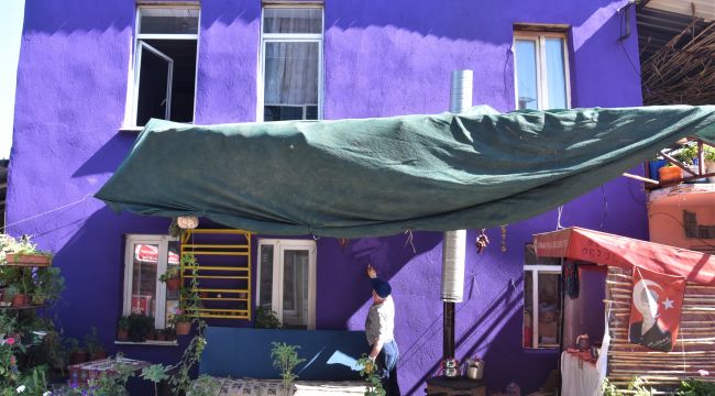 Kemalpaşa Yukarıkızılca evleri rengarenk boyanıyor