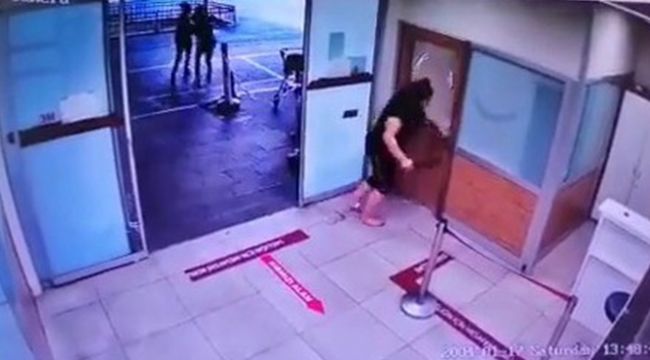 Maskesiz kadın hastanede terör estirdi