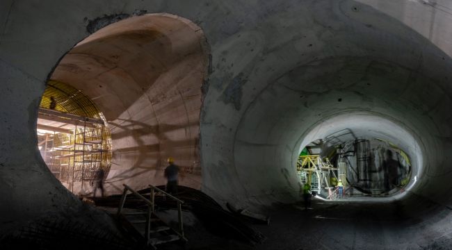 METRO TÜNELİ NARLIDERE İSTASYONU İLE BULUŞTU