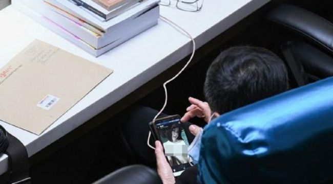 Milletvekili, parlamentoda yetişkin filmi izlerken yakalandı