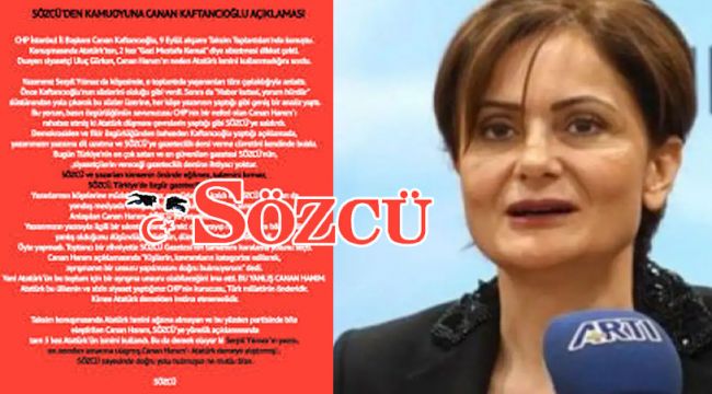 SÖZCÜ'den Kaftancıoğlu'na çok sert Atatürk yanıtı