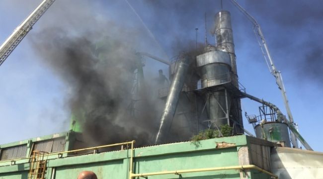 Sunta fabrikasında  yangın