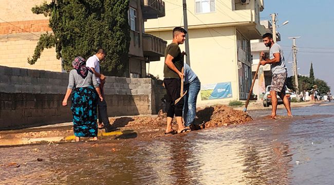 Suruç&#039;ta mahalleleri su bastı