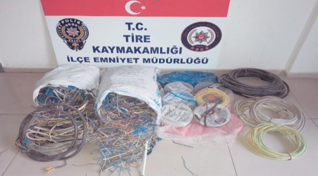 TİRE’DE KABLO ÇALAN 2 KİŞİ YAKALANDI
