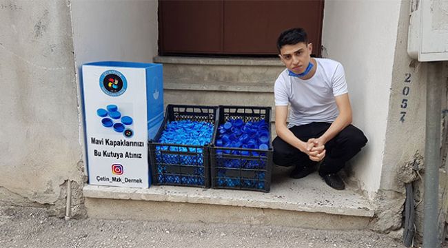 1 yılda 8 bin kapakla, engellilere destek oldu
