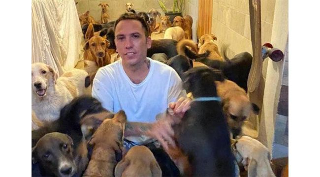 300 köpeği evine aldı