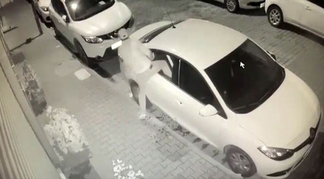 7 otomobili soydu, kameralardan kaçamadı