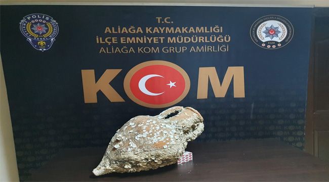 ANTİK ANFORA OPERASYONLA ELE GEÇİRİLDİ