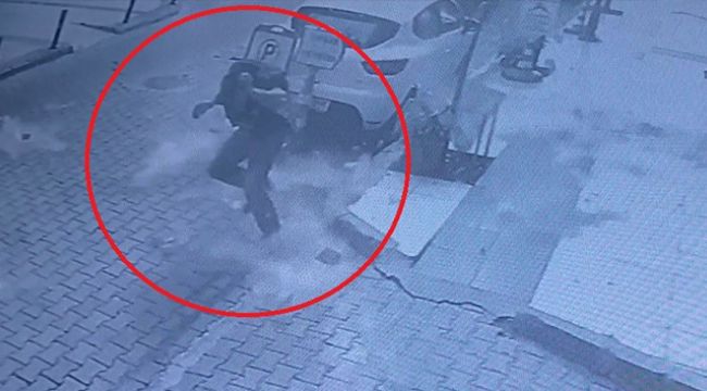 Çay içerken başına beton parçaları yağdı