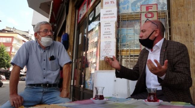 Derdini anlatan 50 lira ödüyor