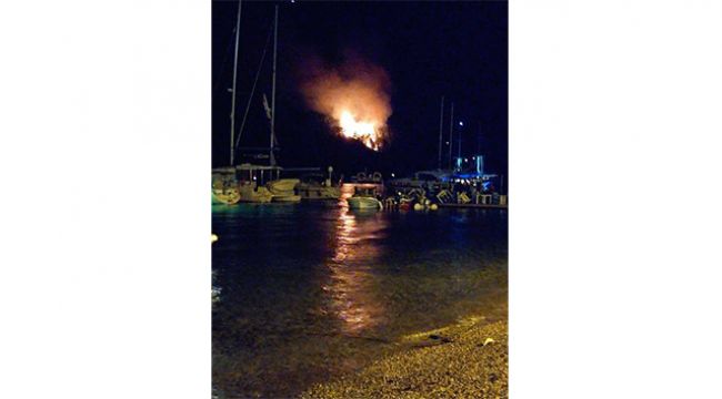Havai fişek ormanı yaktı