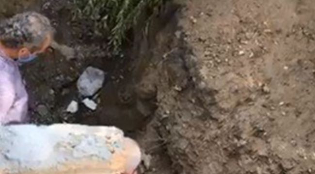 İnşaat alanındaki poşet içinde insan kemikleri bulundu
