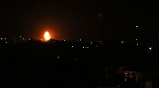 İsrail savaş uçakları Gazze Şeridi'ni vurdu