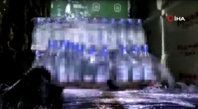 İstanbul'da 2,5 ton sahte içki ele geçirildi