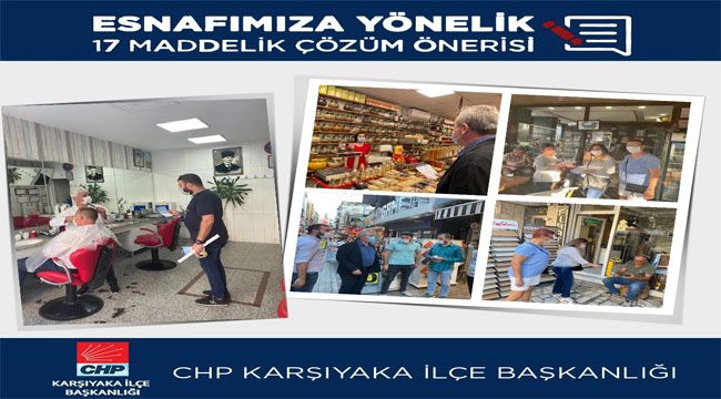 KARŞIYAKA CHP'DEN ESNAFA ÇÖZÜM BROŞÜRÜ