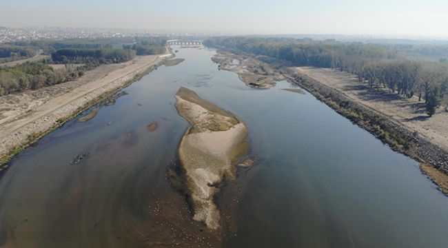 Meriç Nehri'nde kuraklık alarmı