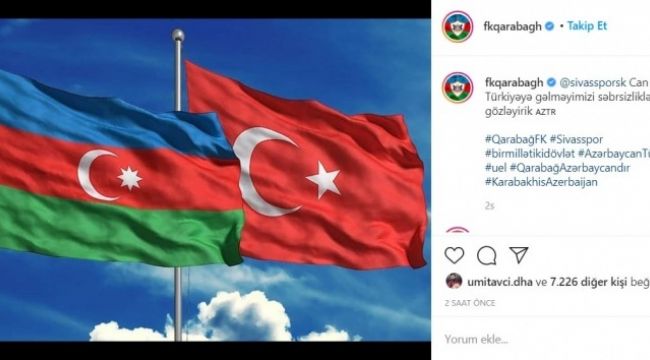 Qarabağ ile Sivasspor arasında dostluk