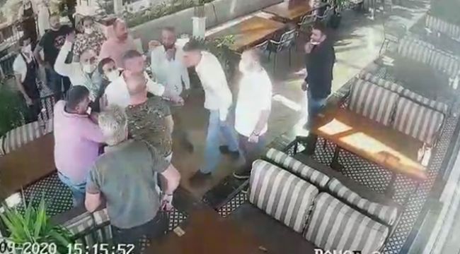 Restoranda yumruklar havada uçtu
