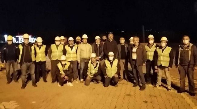 SOMA MADEN İŞÇİLERİ YARDIM İÇİN İZMİR'DE