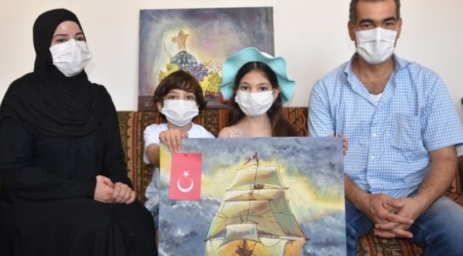 Suriyeli  aile Türkiye'de hayata tutundu