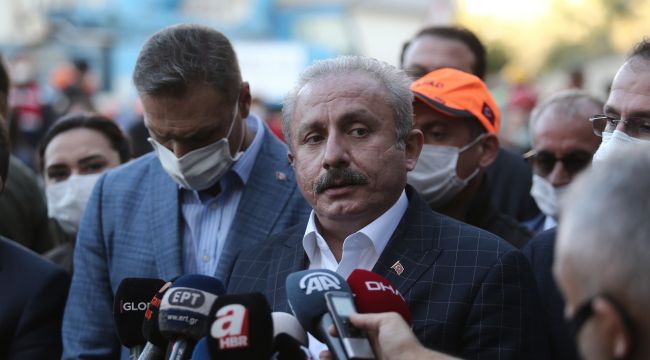 TBMM BAŞKANI ŞENTOP, DEPREM BÖLGESİNDE