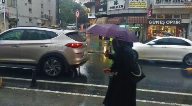 Tekirdağ'da beklenen yağış başladı