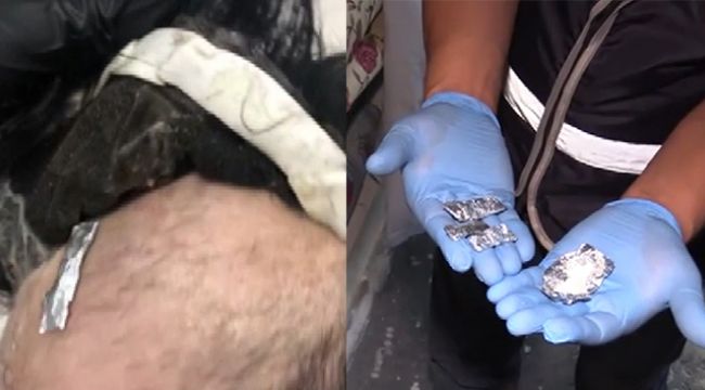 Uyuşturucuyu sakladığı yer görenleri şaşırttı