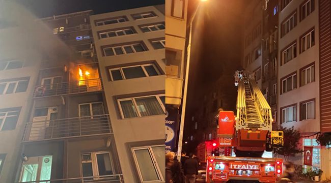 Alevler bir anda daireyi sardı